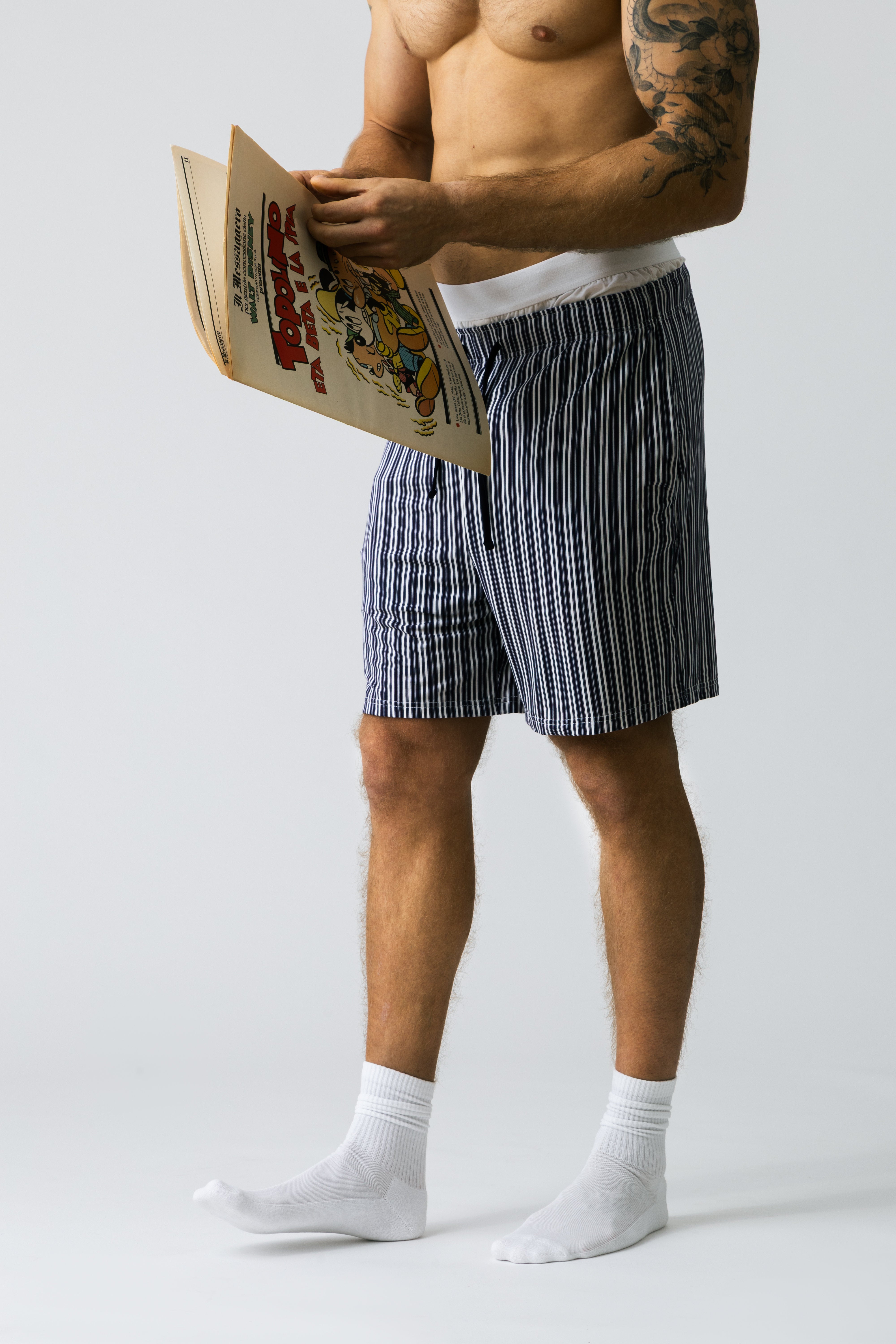 Harbour men’s striped modal shorts – lightweight breathable shorts for everyday home comfort